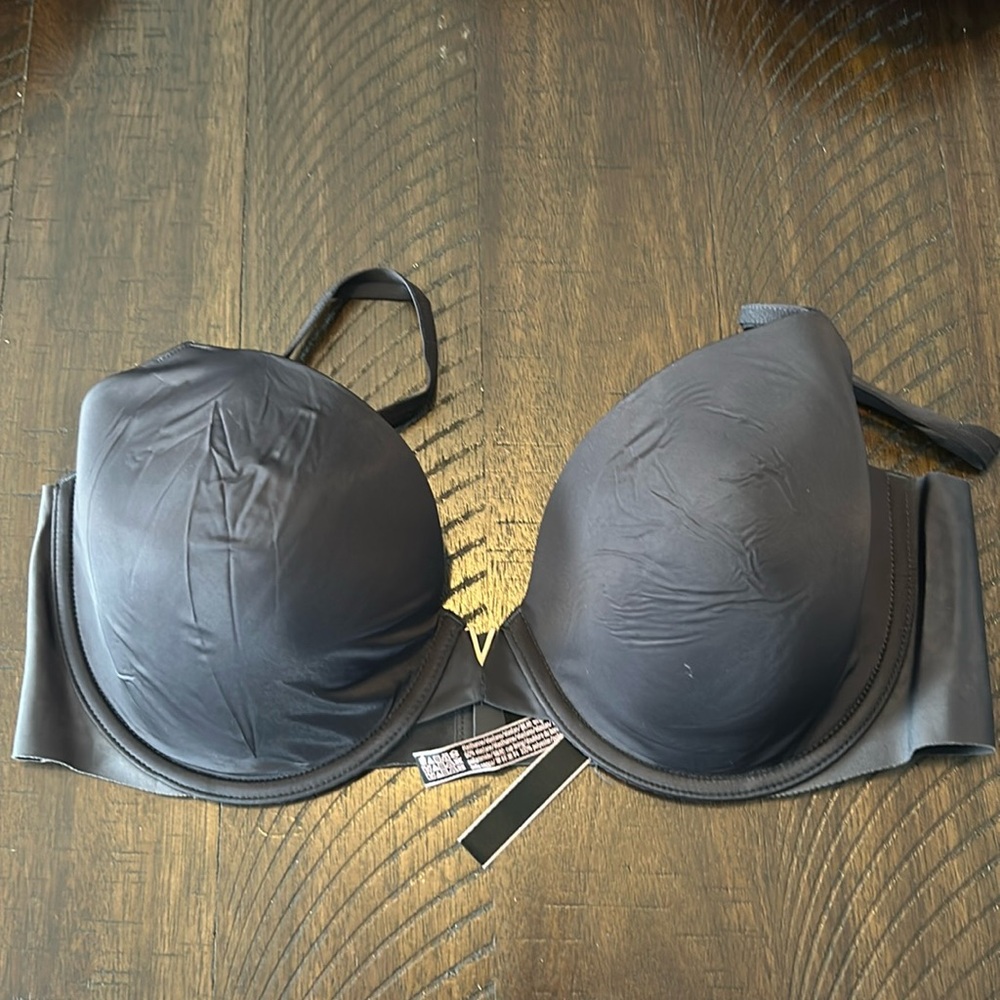 VS Gray Lined Demi Bra 38D